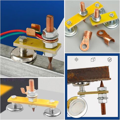 2 Pack Welder Magnetic Ground Clamp Magnetic Welding Support Ground Clamp Earth Clip Magnetism Suction Head for ARC MIG Welder Flux Core Welders Rods Stick Welder Portable Welding Machine in Saudi Arabia