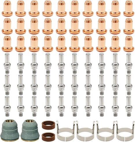 23pcs IPT-60 PT-60 IPT-40 PT40 Plasma Cutting Torch Tip 1.0mm 0.039'' Electrode Shield Cap Stand Off Swirl Ring in Saudi Arabia
