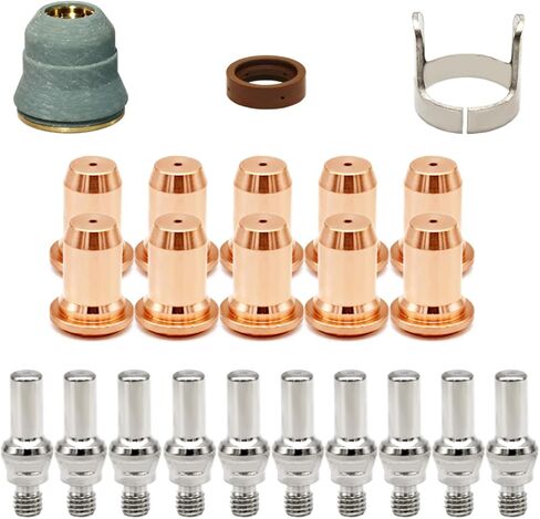 23pcs IPT-60 PT-60 IPT-40 PT40 Plasma Cutting Torch Tip 1.0mm 0.039'' Electrode Shield Cap Stand Off Swirl Ring in Saudi Arabia