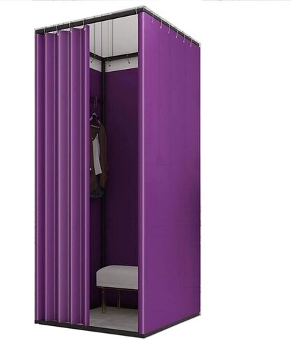 Movable Square Dressing Room with Blackout Curtains and hooksSuitable for Fitting Rooms,officesandshopping malls Dressing Room(Purple,85X85X200CM) in Saudi Arabia