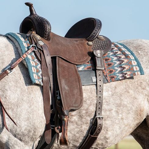 Classic Equine SensorFlex Blanket Top Straight Pad, 1-inch, Peacock-Cashmere, 32 x 34 in Saudi Arabia