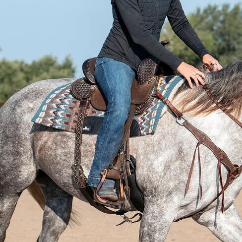 Classic Equine SensorFlex Blanket Top Straight Pad, 1-inch, Peacock-Cashmere, 32 x 34 in Saudi Arabia