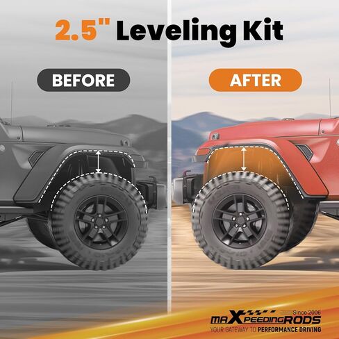 مجموعة رفع التعليق maxpeedingrods 2.5 بوصة مع صدمات لسيارة جيب رانجلر JK غير المحدودة 2WD 4WD 2007-2018 نوابض لولبية أمامية خلفية وأقواس نقل خط الفرامل in Saudi Arabia