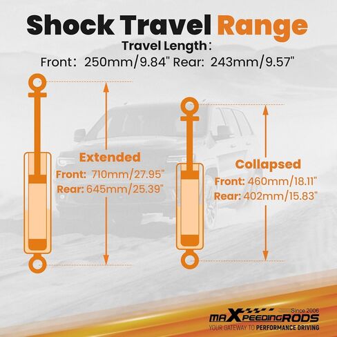 مجموعة رفع التعليق maxpeedingrods 2.5 بوصة مع صدمات لسيارة جيب رانجلر JK غير المحدودة 2WD 4WD 2007-2018 نوابض لولبية أمامية خلفية وأقواس نقل خط الفرامل in Saudi Arabia