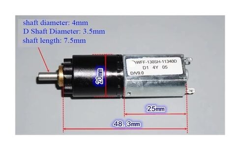 20mm 130 Gear Electronic Starter DC 3V 5V 6V 9V 8RPM-31RPM Slow Speed Three-Stage Planetary Gearbox Gear Reduction Electronic Starter DIY Robot Car in Saudi Arabia