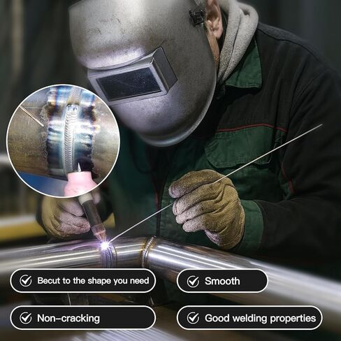 Upgraded Stainless Steel TIG Welding Rods ER308L,1/16" x 16" TIG Filler Rod, 1 LB Stainless Steel Welding Wire, Low Splatter & Corrosion Resistant TIG Welding Accessories (1/16" x 16") in Saudi Arabia