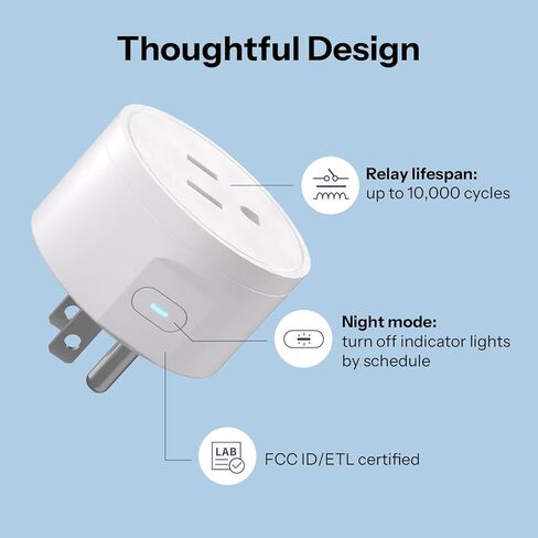 SONOFF Matter Smart Plug S41s 4-Pack، منفذ قابس ذكي WiFi 15A 1800W، معتمد من ETL، تحكم عن بعد وصوت مع مؤقت، متوافق مع Alexa وGoogle Home وApple HomeKit وSmartThings in Kuwait
