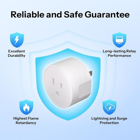SONOFF Matter Smart Plug S41s 4-Pack، منفذ قابس ذكي WiFi 15A 1800W، معتمد من ETL، تحكم عن بعد وصوت مع مؤقت، متوافق مع Alexa وGoogle Home وApple HomeKit وSmartThings in Kuwait