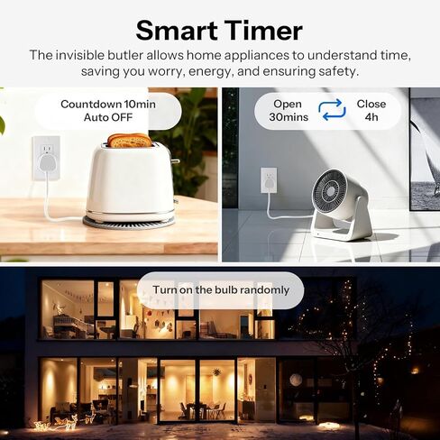 SONOFF Matter Smart Plug S41s 4-Pack، منفذ قابس ذكي WiFi 15A 1800W، معتمد من ETL، تحكم عن بعد وصوت مع مؤقت، متوافق مع Alexa وGoogle Home وApple HomeKit وSmartThings in Kuwait