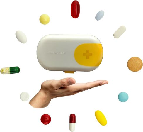 Travel Pill Organizer, Compact Daily Medication Case, Lightweight Portable Design in Saudi Arabia