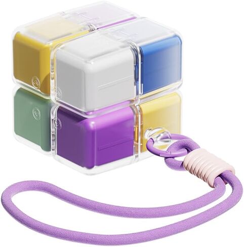 Weekly Pill Organizer with Lanyard 8 Compartments, 7-Day Portable Pill Case, Detachable Multi-Color Storage Boxes for Easy Travel, Vitamin Holder Daily Medication (Multicolor) in Saudi Arabia