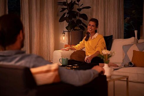 Philips LED Flicker-Free Dimmable Warm Glow Effect A19 Classic Glass Light Bulb, 800 Lumen, 2200-2700K, 8W=60W, E26 Base, Title 20 Certified, Pack of 8 in Saudi Arabia
