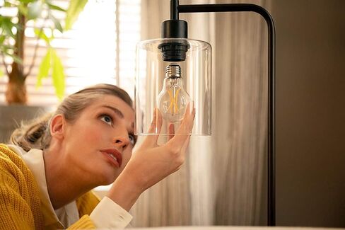 Philips LED Flicker-Free Dimmable Warm Glow Effect A19 Classic Glass Light Bulb, 800 Lumen, 2200-2700K, 8W=60W, E26 Base, Title 20 Certified, Pack of 8 in Saudi Arabia