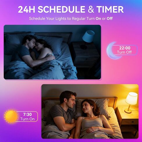 مصابيح إضاءة ذكية من Auxmir مع جهاز تحكم عن بعد، مصابيح LED ملونة RGB+CCT تعمل مع Alexa وGoogle Home، لمبة إضاءة متعددة المشاهد ومزامنة الموسيقى، A19 9W 800LM، WiFi Bluetooth 2.4 جيجا هرتز لا يتطلب محورًا، عبوتان in Kuwait