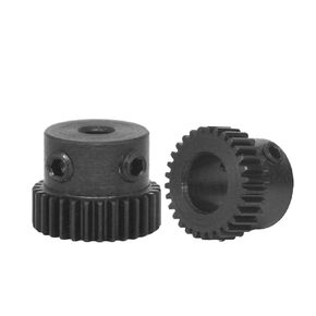 ترس مشطوف الأجهزة الميكانيكية 1 قطعة Mod 0.5 28T Spur Gear Bore 4 مم 5 مم 6 مم وحدة تروس نقل السواد الصلب 28 ملحقات ترس الأسنان (6 مم) in Kuwait