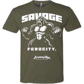 Ironville Savage Ferocity Gorilla Weightlifting Soft Blend T Shirt in Saudi Arabia