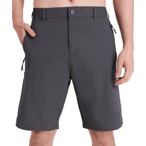 Men's 10 Inch Hiking Shorts with 5 Zipper Pockets Lightweight Quick Dry Chino Casual Work Golf Athletic Summer in Saudi Arabia