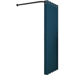 L-Type Fitting Room with Shading Curtain, Movable Privacy Screen for Clothing Stores & Temporary Locker Use Dressing Room(Dark Green,90x200cm) in Saudi Arabia