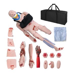 Trauma Patient Care Training Manikin – Closed Limb Fracture Model, Adjustable Cervical Collar, Spinal Injury Nursing – Multifunctional Human Simulator for Student/EMT Education in Saudi Arabia