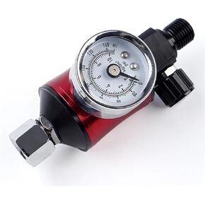 Spray Gun Air Regulator with Filtration Function Oil-Water Separator Pneumatic Paint Gun Pressure Regulator Gauge Spray Tool(Black) in Saudi Arabia