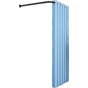 L-Type Fitting Room with Shading Curtain, Movable Privacy Screen for Clothing Stores & Temporary Locker Use Dressing Room(Blue,90x200cm) in Saudi Arabia