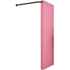 L-Type Fitting Room with Shading Curtain, Movable Privacy Screen for Clothing Stores & Temporary Locker Use Dressing Room(Pink,80x200cm) in Saudi Arabia