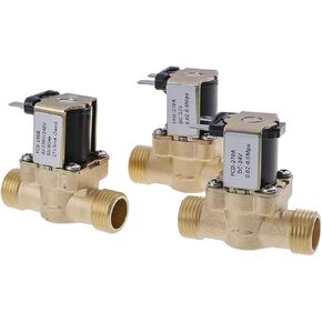 G1/2 بوصة النحاس صمام الملف اللولبي الكهربائي تيار مستمر 12 فولت 24 فولت AC220V 1 قطعة (220 فولت_إغلاق عادي) in Saudi Arabia
