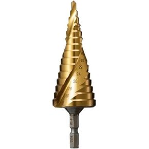 Step Drill Bits Spiral Straight Grooved Triangle Hex Quick Change Shank 1Pcs(4-20mm(9 Steps)) in Kuwait