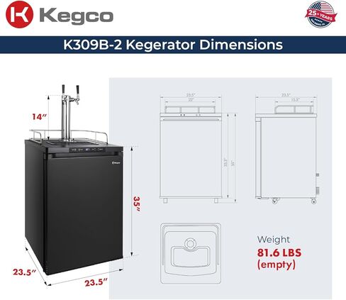 Kegco K309B-2 صنبور مزدوج رقمي أسود in Saudi Arabia