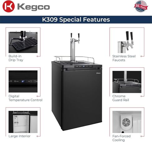 Kegco K309B-2 صنبور مزدوج رقمي أسود in Saudi Arabia