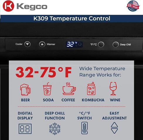 Kegco K309B-2 صنبور مزدوج رقمي أسود in Saudi Arabia