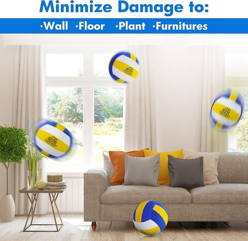Soft Indoor Volleyballs for Practicing Inside House and Yard Safe and Silent Volleyball for Girls Kids Youth Beginners Training Skills Practice Birthday Easter Gifts in Saudi Arabia