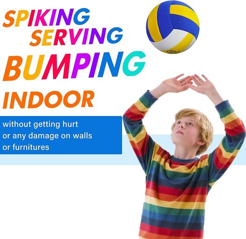 Soft Indoor Volleyballs for Practicing Inside House and Yard Safe and Silent Volleyball for Girls Kids Youth Beginners Training Skills Practice Birthday Easter Gifts in Saudi Arabia