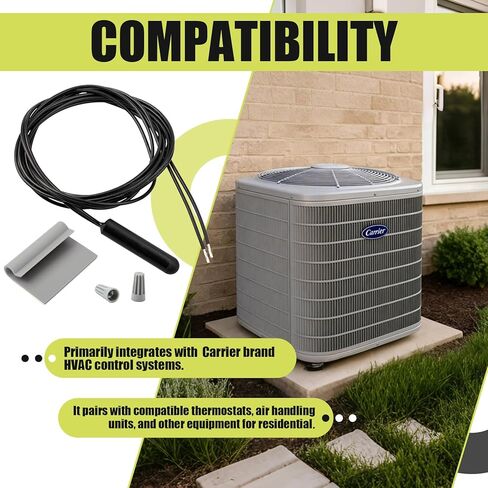 مستشعر درجة حرارة الهواء الخارجي TSTATXXSEN01B متوافق مع نظام HVAC للناقل، مناسب للتطبيقات السكنية والتجارية والصناعية الخفيفة in Kuwait