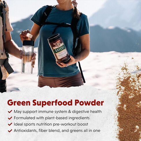 Barlean's Chocolate Greens Powder, Daily Fruit and Vegetable Superfood Supplement, Green Antioxidant Blend and Fiber Smoothie Drink Mix, 9.52 oz in Kuwait