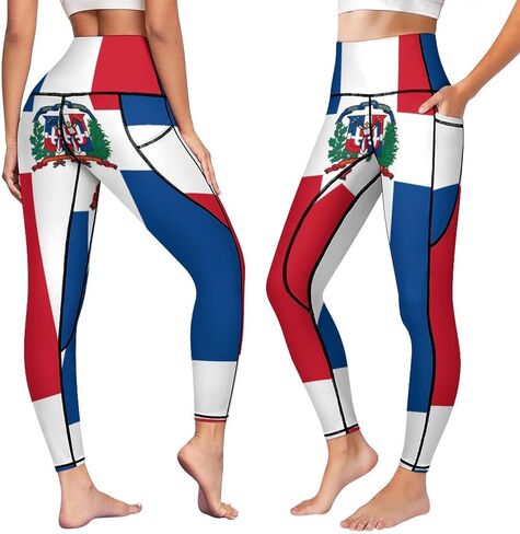 Leggings with 2 Pockets for Women High Waist Tummy Control Workout Running Yoga Pants in Saudi Arabia