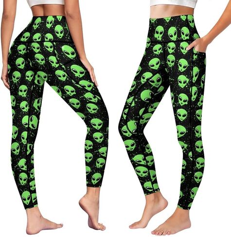 Leggings with 2 Pockets for Women High Waist Tummy Control Workout Running Yoga Pants in Saudi Arabia