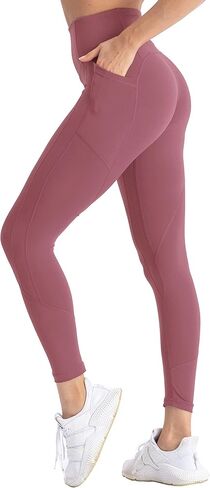 Yoga Pants with Pockets for Women High Waisted Tummy Control Leggings Workout Running Sport Pants in Saudi Arabia