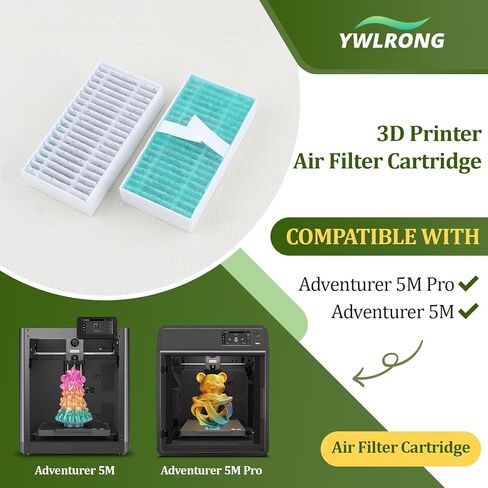4PCS Hepa Air Filter for Flashforge Adventurer 5M Pro/Adventurer 5M Series Air Filter Cartridge 3D Printer Accessories Replacement Parts in Saudi Arabia