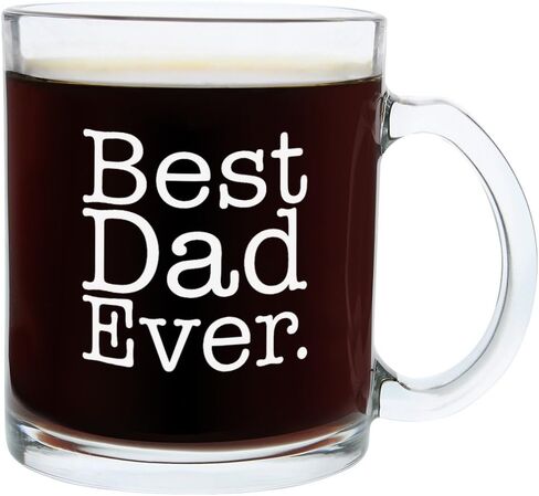 Christmas Gifts for Dad Best Dad Ever Funny Fathers Day Gift Glass Coffee Mug Tea Cup in Saudi Arabia