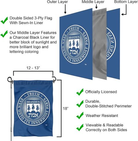 Brandeis Judges Crest Logo Garden Banner Flag in Saudi Arabia