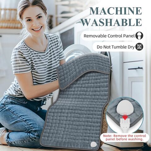 17"x33" Heating Pad for Back Pain, Heat Pads for Women, XXXL Heated Pad for Neck/Shoulders/Legs/Knees/Feet/Cramps, Birthday Mothers Day Gifts for Mom Wife Grandma Her Sister, 6 Heat Settings, Auto-Off in Saudi Arabia