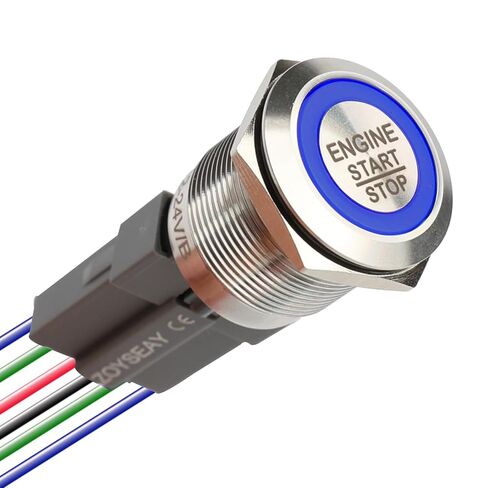 22MM Momentary Push Button Switch 316l Stainless Steel Marine Switch 20A 12-24V, for Machinery/Equipment with Wire Socket and Cover 1pcs/Pack in Saudi Arabia