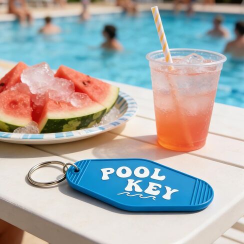 Lemua 4pcs Pool Key Chains Black Plastic Motel Keychains for Pool Keys Bulk in Saudi Arabia