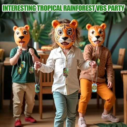 Roowest 30 Pcs Rainforest Falls 2026 Tag Decorations Exploring The Nature of God Necklaces Bulk with 24" Aluminum Safety Chains Vbs Jesus Vacation Bible School Supplies Christian Gift in Saudi Arabia