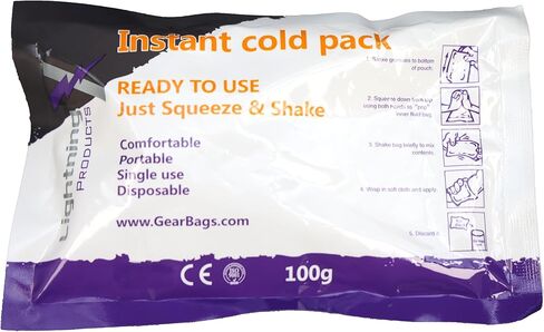 Lightning X Products Instant Cold Compress Ice Pack (Pack of 20), Emergency First Aid Cold Therapy for Injuries, 4.5x7 Inch, 100 Grams Each in Saudi Arabia