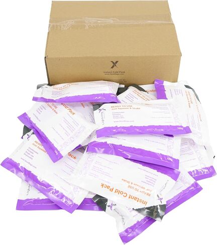 Lightning X Products Instant Cold Compress Ice Pack (Pack of 20), Emergency First Aid Cold Therapy for Injuries, 4.5x7 Inch, 100 Grams Each in Saudi Arabia