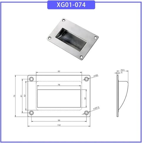 1pcs 304 Stainless Steel Embedded Concealed Handle for Industrial Equipment Hidden Handle Design(XG01-074) in Saudi Arabia
