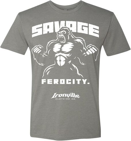 Ironville Savage Ferocity Gorilla Weightlifting Soft Blend T Shirt in Saudi Arabia