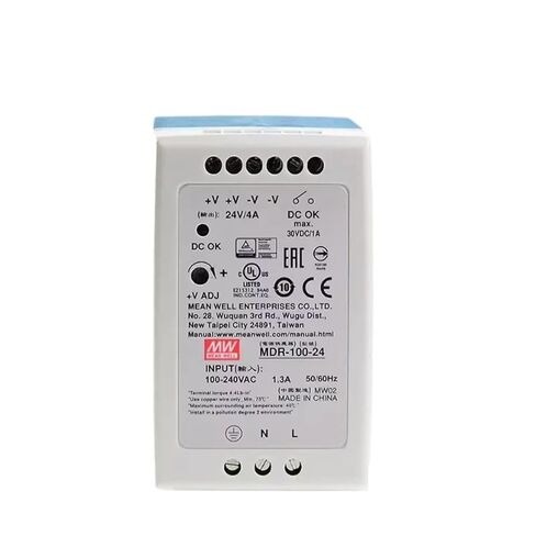 MDR-100 MDR-100-12 MDR-100-24 MDR-100-48 مصدر طاقة السكك الحديدية الصناعية DIN أحادي الإخراج (MDR-100-12) in Saudi Arabia